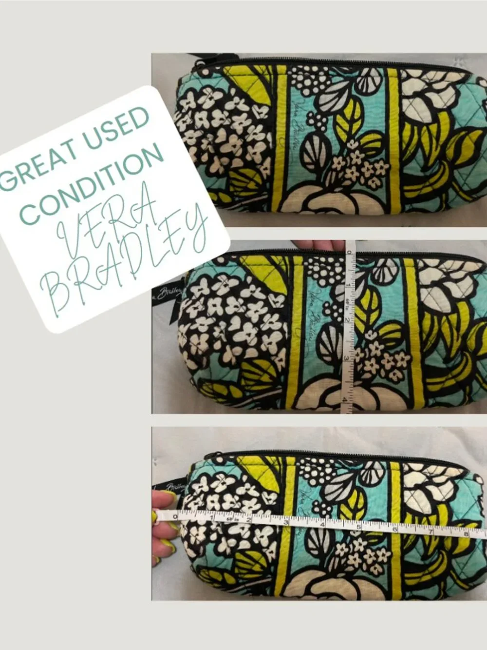 Vera Bradley Brush and Pencil Case (retired) Island Blooms